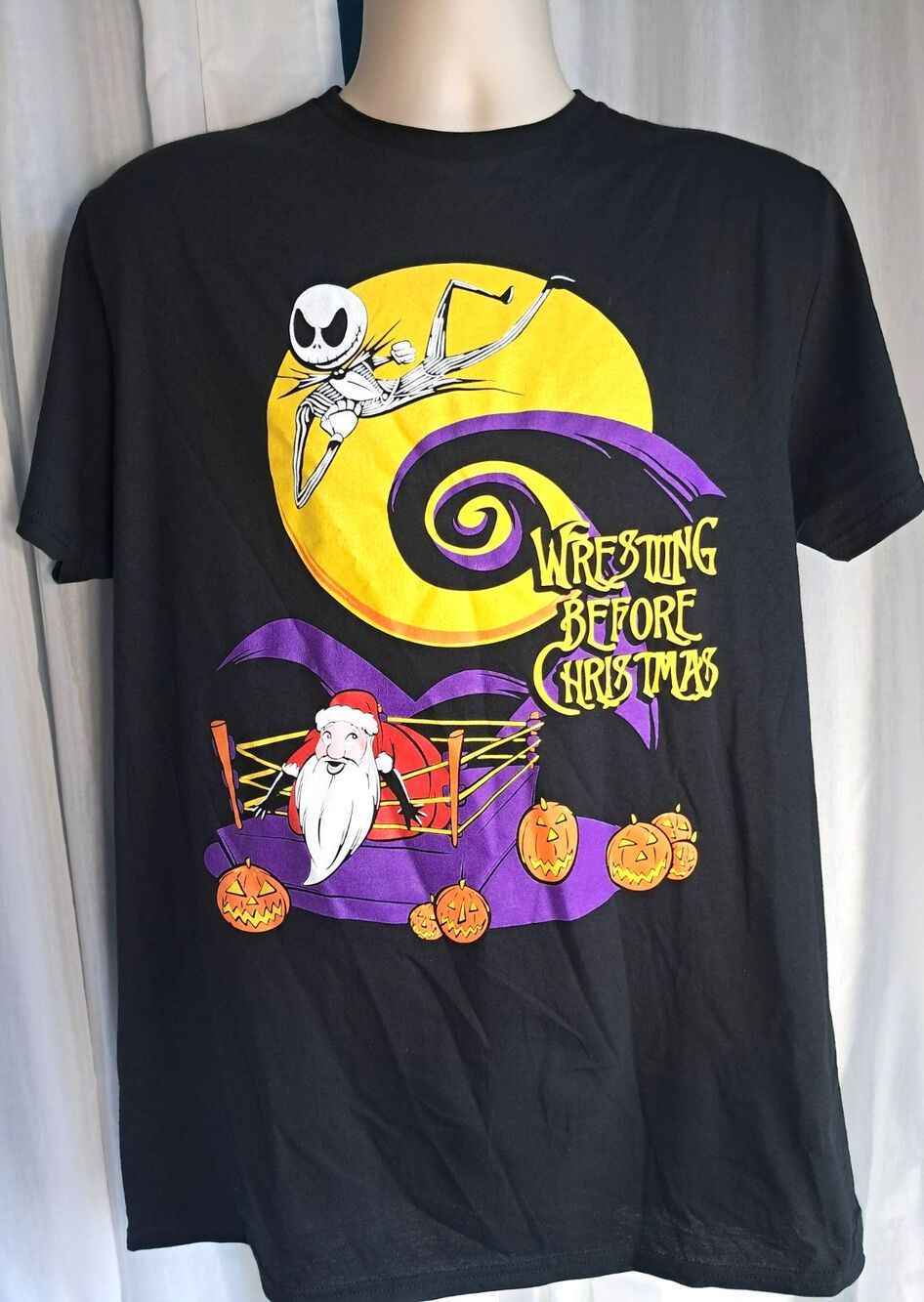 Wrestling Before Christmas T-shirt Size L Pro Wrestling Crate Exclusive